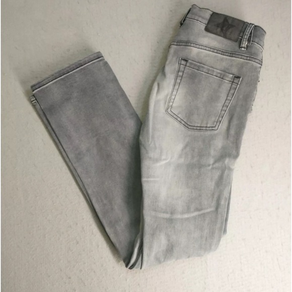 BCBGeneration Riley light wash charcoal women’s boot leg jeans mid rise, size 27 - Picture 11 of 17